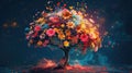 Blooming Mind: A Tree of Self-Care and Mental Health, Fueled by Positive Thinking and Creative AI