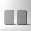Two gray rectangular objects on a white background Royalty Free Stock Photo