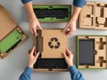 Assembling eco-friendly electronic devices Royalty Free Stock Photo