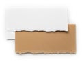 Torn paper sheets isolated on white background Royalty Free Stock Photo