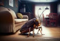 Unwelcome Guests: Cockroaches Invade the Home - Generative AI