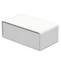 This is a white rectangular object with a flat top and a perforated front panel Royalty Free Stock Photo
