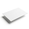 A white rectangular object casting a subtle shadow on a plain white background. isolated on white background Royalty Free Stock Photo
