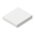 A white square object with a textured edge on a plain white background. isolated on white background Royalty Free Stock Photo