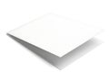 A white square object with a slight shadow on a plain white background Royalty Free Stock Photo