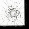 Shattered window with star pattern Royalty Free Stock Photo