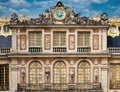 castle of versailles royal apartment with clock Royalty Free Stock Photo