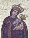 madonna with baby jesus mosaic effect Royalty Free Stock Photo