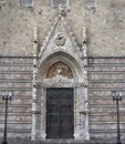 gothic door of the cathedral of messina