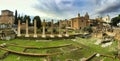 panorama of the temple of peace in rome