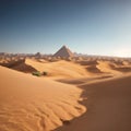 Desert dunes landscape. Desert landscape Giza made with Generative AI Royalty Free Stock Photo
