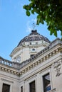 Detail of exterior courthouse center in Bloomington Indiana Royalty Free Stock Photo