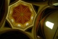 Details of the central dome of the chapel of a religious building