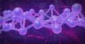 Image of digital data processing over dna strand spinning