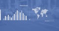 Image of digital data processing over office Royalty Free Stock Photo