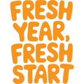 Fresh Year Fresh Start Motivational Poster Royalty Free Stock Photo