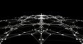 Futuristic connection network on a black background Royalty Free Stock Photo