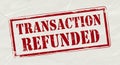 Transaction Refunded Red Rubber Stamp Royalty Free Stock Photo