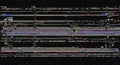 Abstract glitch Art Composition Featuring Horizontal Lines and Random Pixels Forming a Complex Digital Disturbance Aesthetic Royalty Free Stock Photo