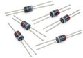 Assorted diode components with metal leads for electronic circuit applications Royalty Free Stock Photo