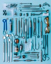 dentist worker knolling style Royalty Free Stock Photo