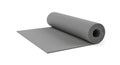 gray rubber roll partially unrolled on white background Royalty Free Stock Photo