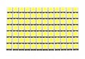 A grid of yellow square blocks arranged in a rectangular pattern with black outlines Royalty Free Stock Photo