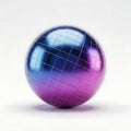 A shimmering gradient globe with geometric reflections and dotted surface Royalty Free Stock Photo