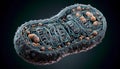 Mitochondria internal anatomy structure Royalty Free Stock Photo