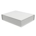 A large white cardboard box with a corrugated surface and open top Royalty Free Stock Photo