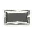 A rectangular metallic object with a shiny, reflective surface and a crinkled texture. isolated on transparent background Royalty Free Stock Photo