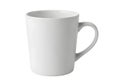 A plain white ceramic mug with a simple handle and smooth exterior surface Royalty Free Stock Photo