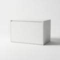 Minimalist white rectangular box on a light gray background Royalty Free Stock Photo