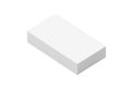 A pristine white rectangular block with smooth, clean edges and surfaces isolated on transparent background Royalty Free Stock Photo