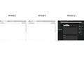 Three different browser interfaces Royalty Free Stock Photo
