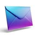 A sleek and modern 3d-rendered envelope with a gradient color scheme Royalty Free Stock Photo