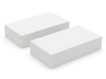 Pair of white rectangular blocks on light background Royalty Free Stock Photo