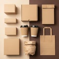 Assorted eco-friendly packaging items Royalty Free Stock Photo