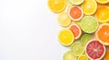 image displays vibrant, backlit slices of citrus fruits, including lemons, limes, and oranges