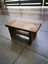 Image of the diy home made wooden bench Royalty Free Stock Photo