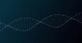 Image of dna and data processing over dark background Royalty Free Stock Photo