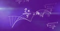Image of dna strand over mathematical equations