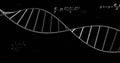 Image of dna strand over mathematical equations