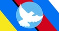 Image of dove icon on colourful background