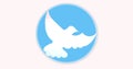 Image of dove icon on white background