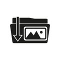 Image Download Folder icon. Vector illustration. EPS 10. Royalty Free Stock Photo