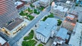 Downtown aerial courtyards sunrise Louisville Kentucky city dawn Royalty Free Stock Photo