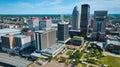 Downtown aerial Louisville KY office buildings hotels and skyscrapers Royalty Free Stock Photo