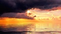 dramatic ocean sunset sky background Royalty Free Stock Photo