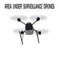 Image drone. Caption area under surveillance drones. illustration